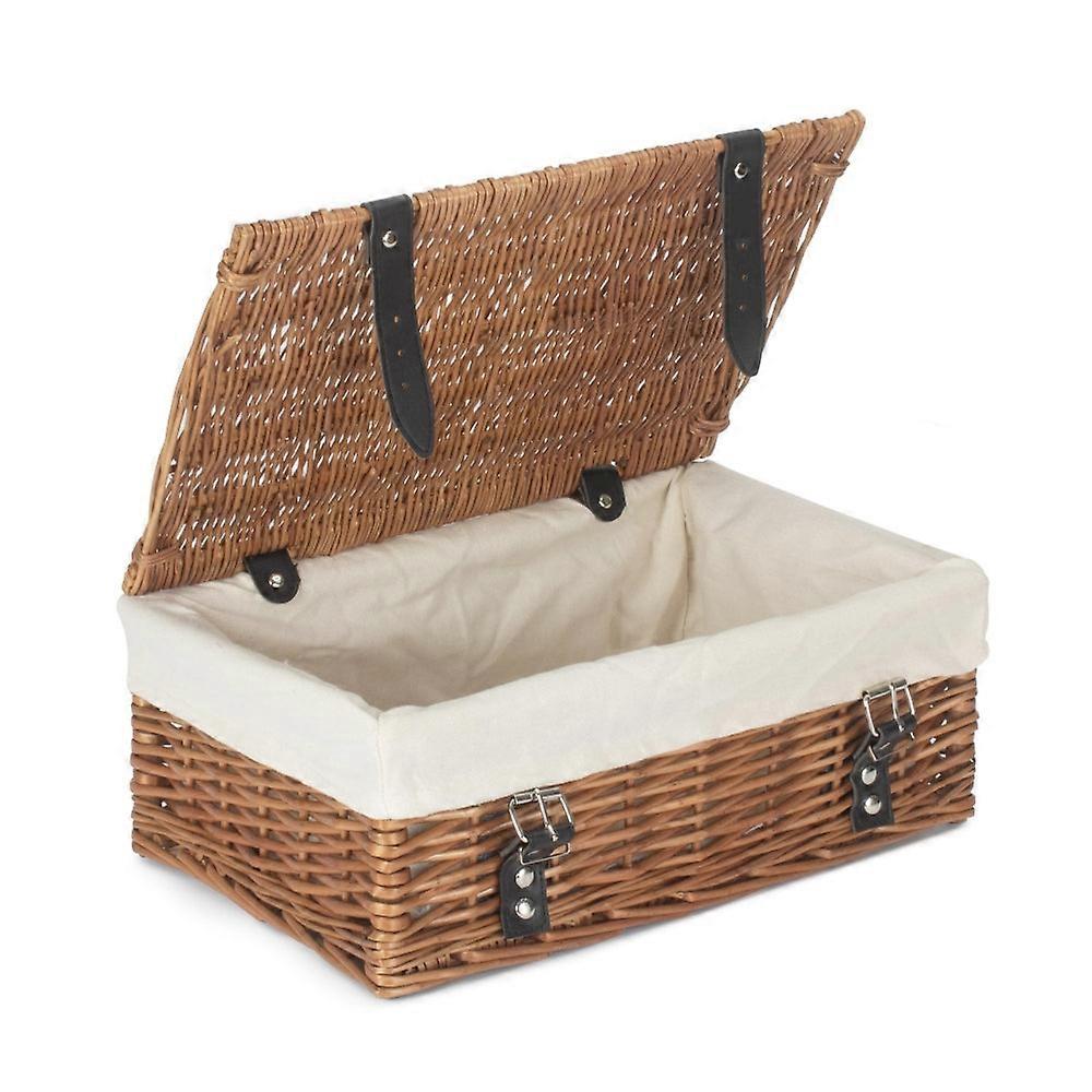 35Cm Double Steamed Willow Wicker Picnic Basket