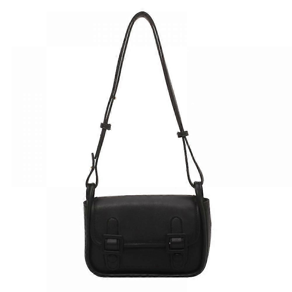 عام كتف واحد حقيبة صغيرة المرأة حقيبة أزياء البرية واسعة الكتف الرجعية رسول صغير مربع صغير حقيبة المد والجزر الأسود