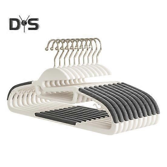 10Pcs Non-Slip Clothes Hangers with 360-Degree Rotatable Hooks Strong Load-Bearing Wide Shoulder Clothes Drying Racks