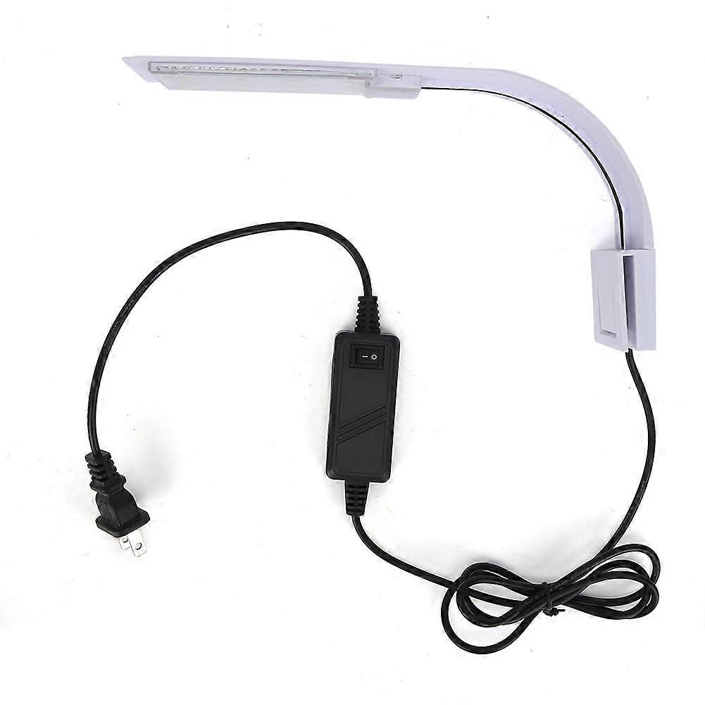 Aquarium Water Plants Lighting Clamp Lamp LED Clip Light for Fish Tank US Plug 110-240V Adjustable Brightness