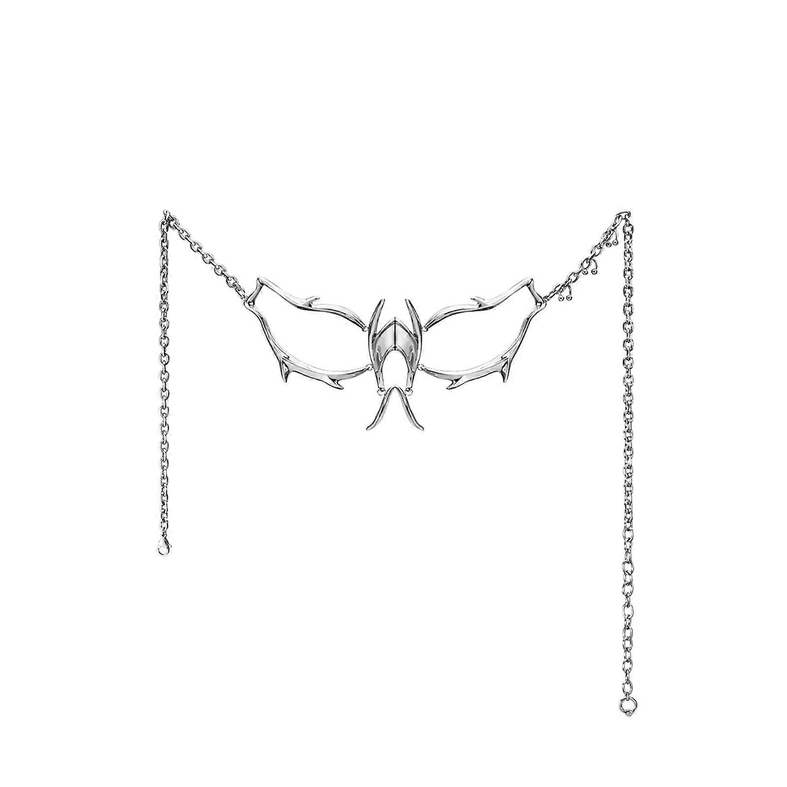 Unique Fringe Face Masquerade Mask for Dance Shows Cyber Punk Liquid Half Face Mask Fringe Facial Ornament Jewelry  A