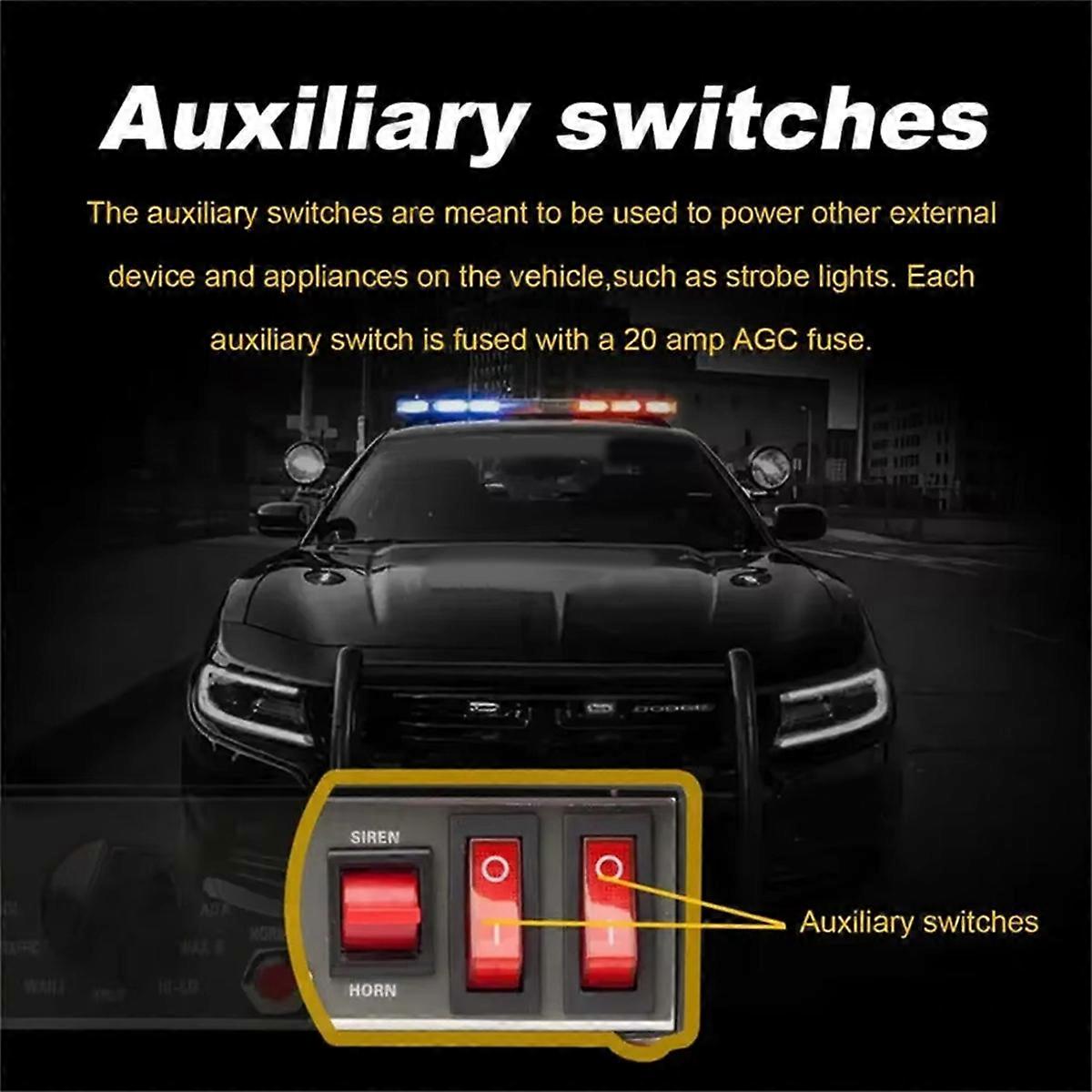 200W 9 Sound Loud Warning Alarm Police Fire Siren Horn PA Speaker 24V