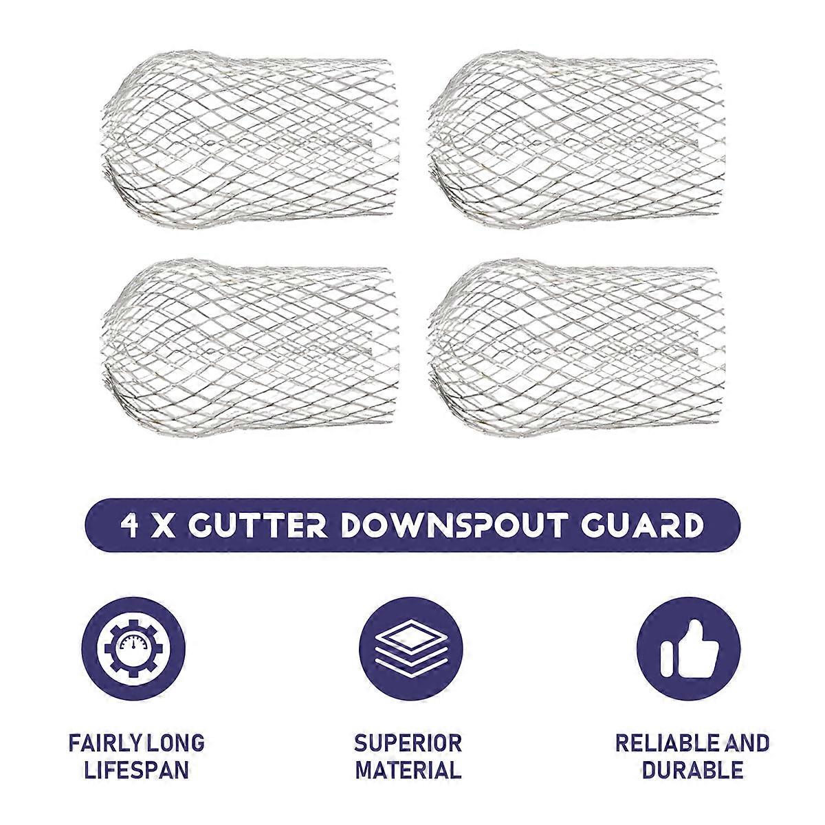 4 Pcs Protetores de Calha 3.5 Polegadas Filtro de Folha de Alumínio