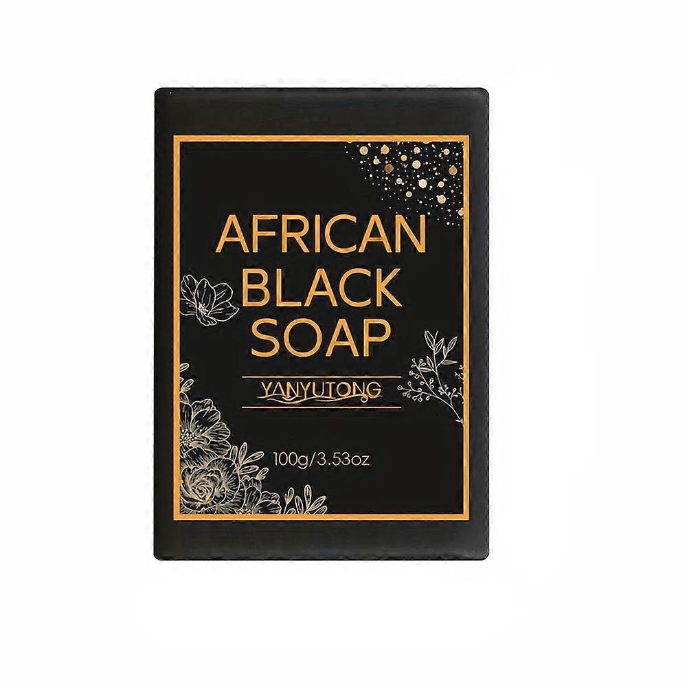 African Black Soap, African Soap for Acne & Dark Spots, Dark Soap Shea Butter Moisture Soap for Face and Body, Deep Cleansing, Glowing Skin