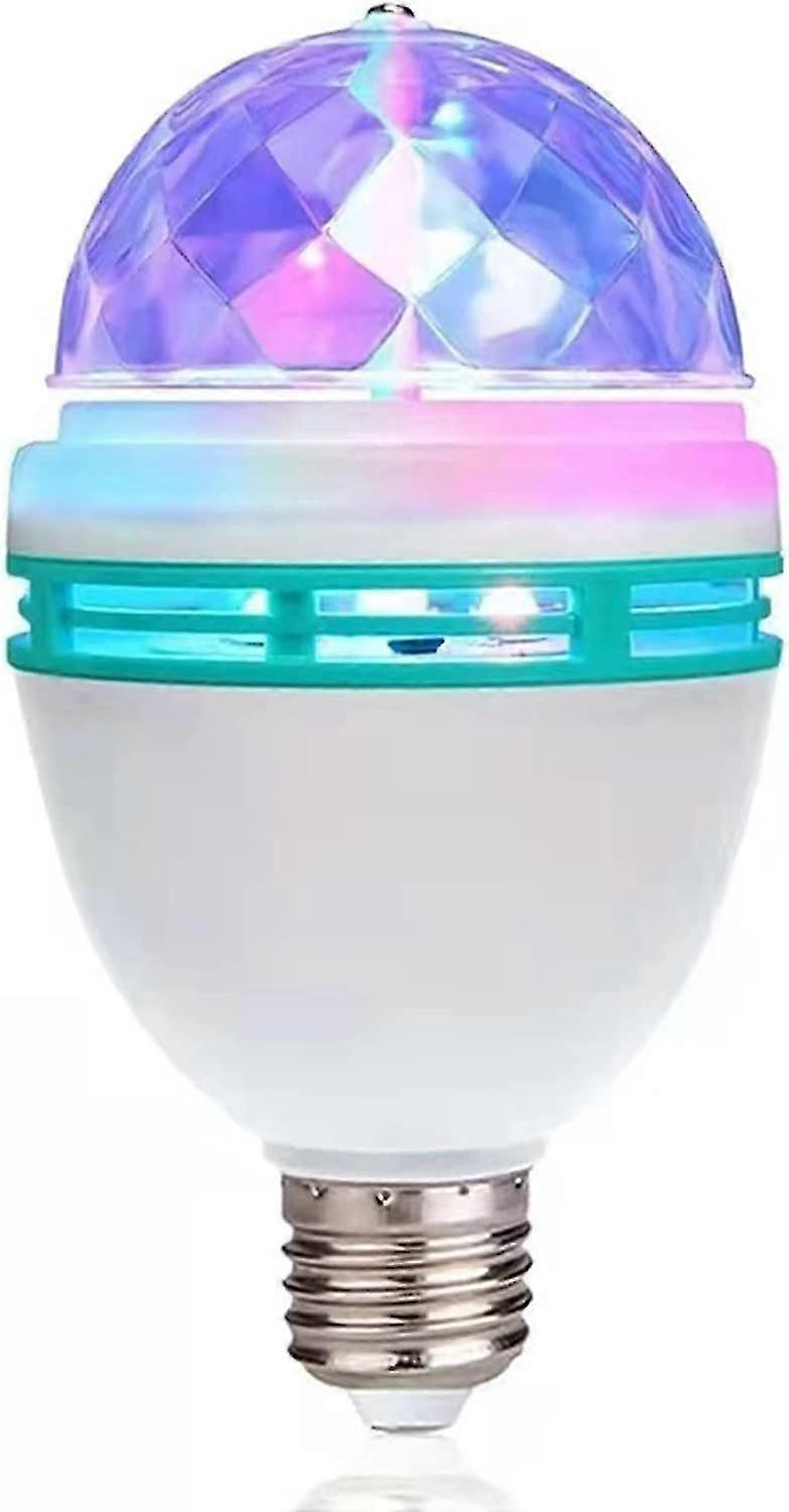 Disco Light Bulb E27 Rotating Party Lamp RGB Light LED Strobe Light Bulb Disco Light Bulb for Disco, Birthday