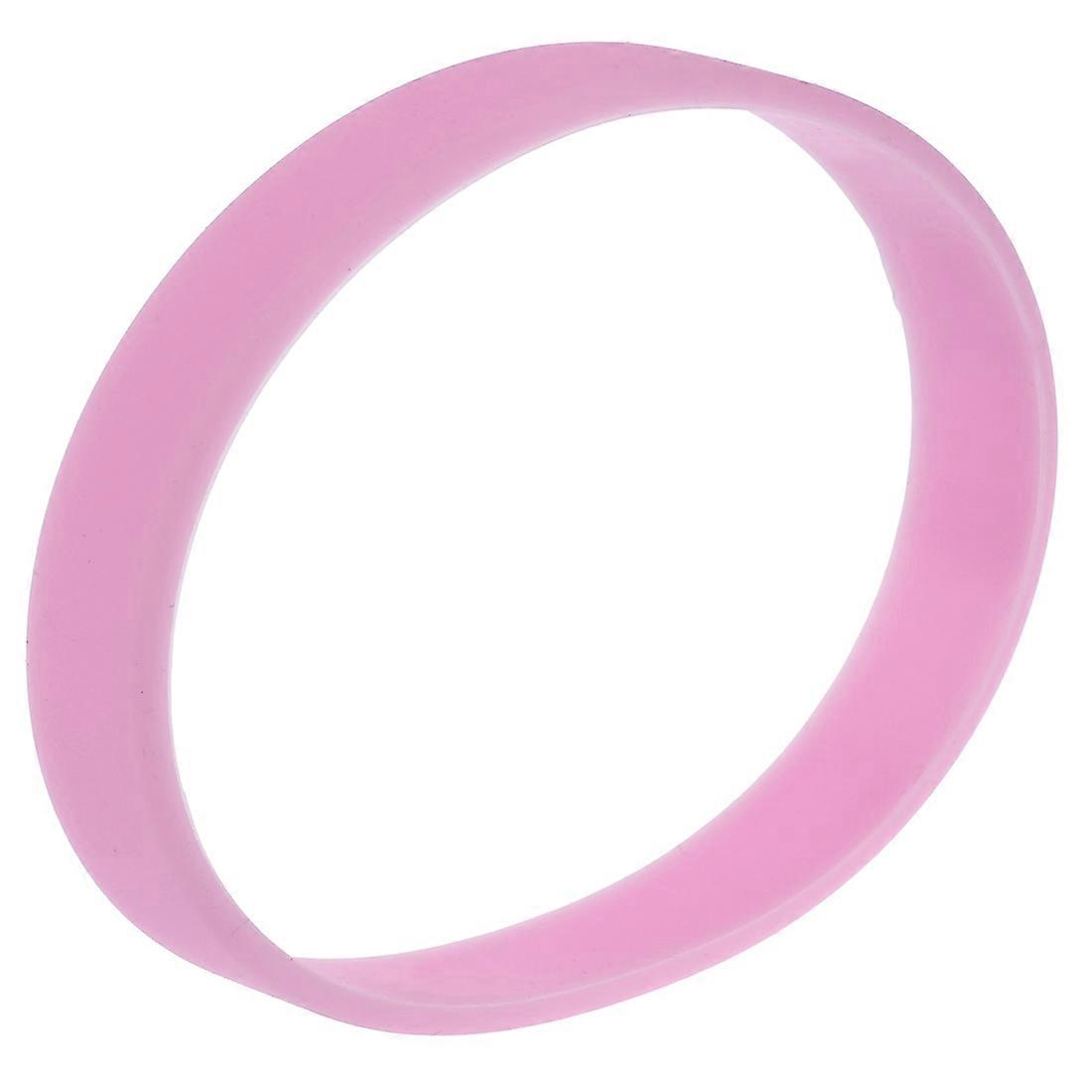 Silicone Rubber Wristband Bangle Pink