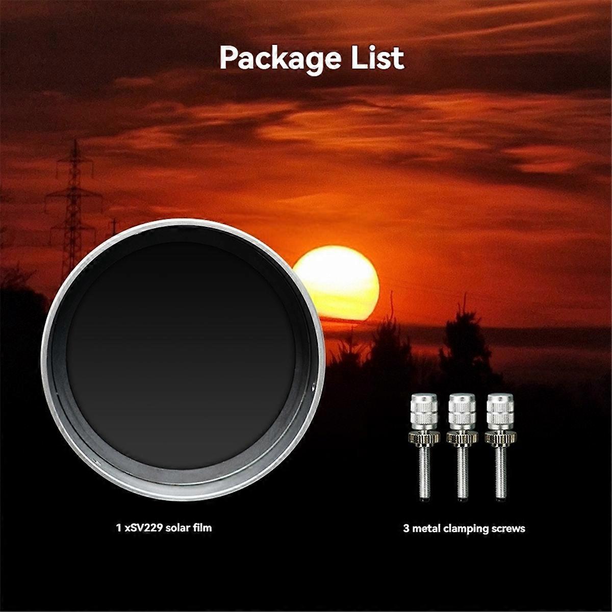 SV229 Adjustable Solar Film Objective Lens Cover 118-159mm