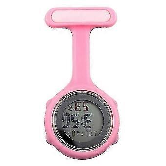 Orologio da infermiera elettronico multifunzionale Orologio da infermiera in silicone Orologio cronografo con allarme luminoso Orologio digitale rosa