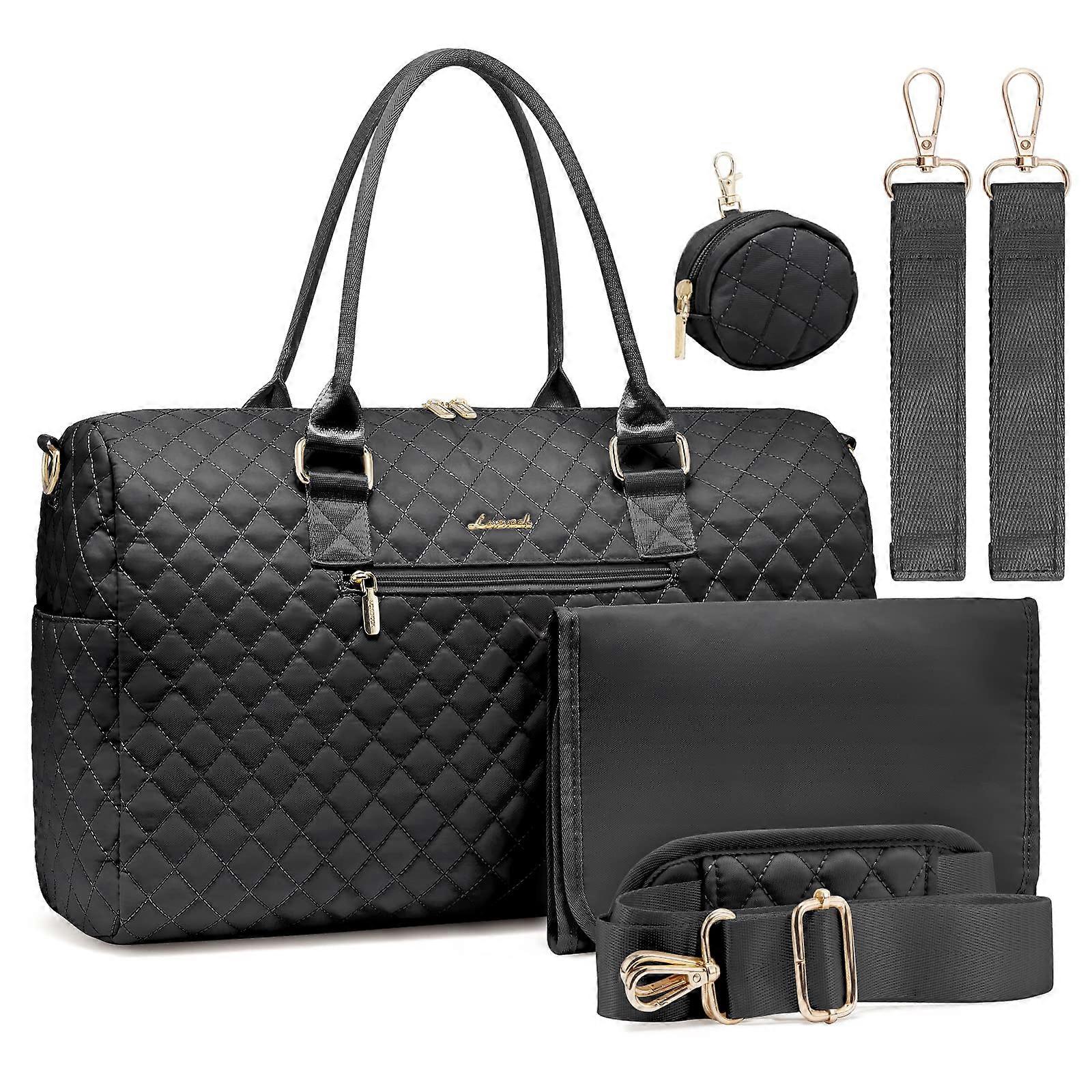 Diaper Bag Tote For Hospital Use, Weekender Travel, Multi-Pocket Design, Adjustable Straps