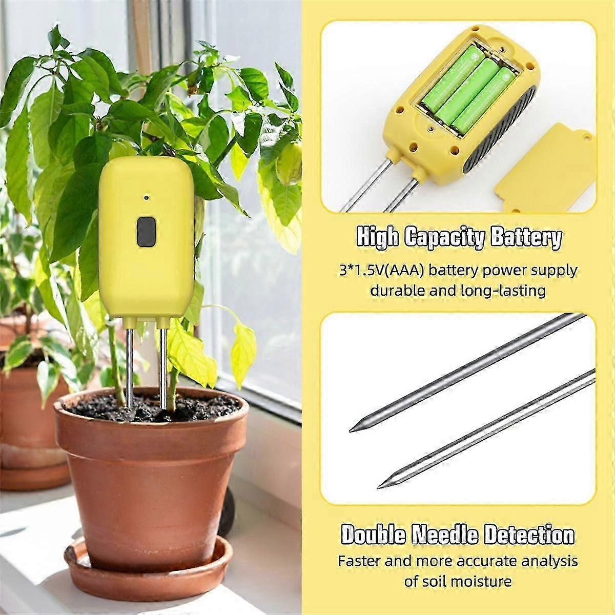 Bluetooth Soil Tester Temperature Humidity Test Meter Potted Plant Moisture Measuring Instrument APP Control