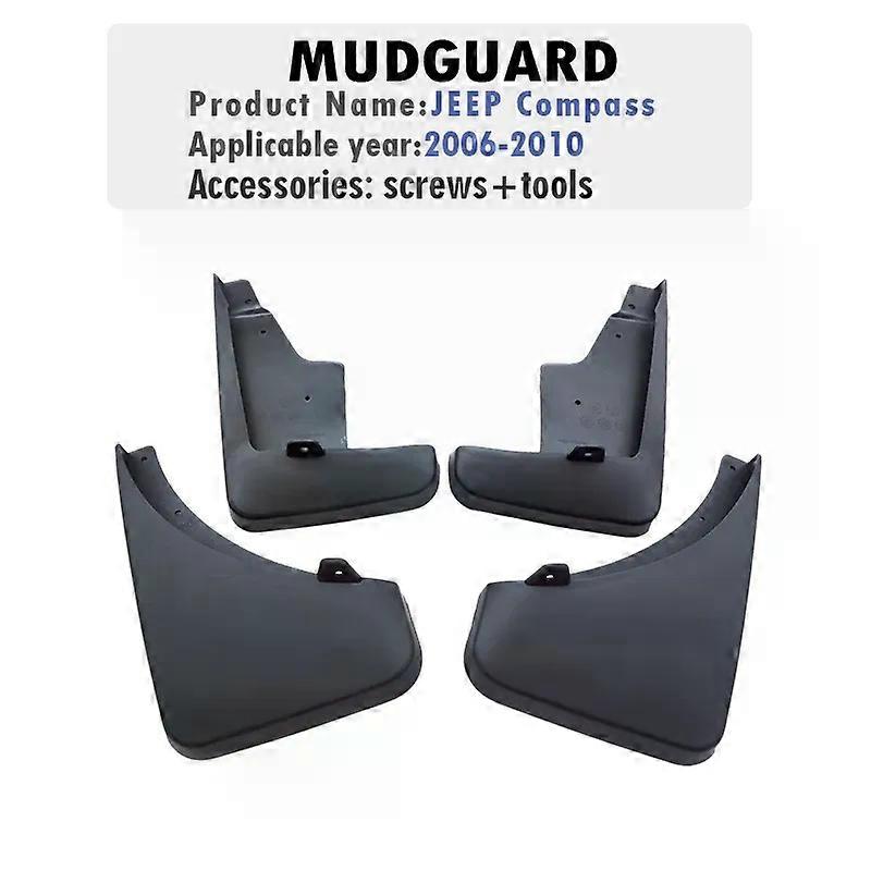 con For jeep Compass 2006 2007 2008 2009 2010 Mudguard Fender Mud Flaps Guards Splash Mudflaps Car Accessories Front Rear 4pcs