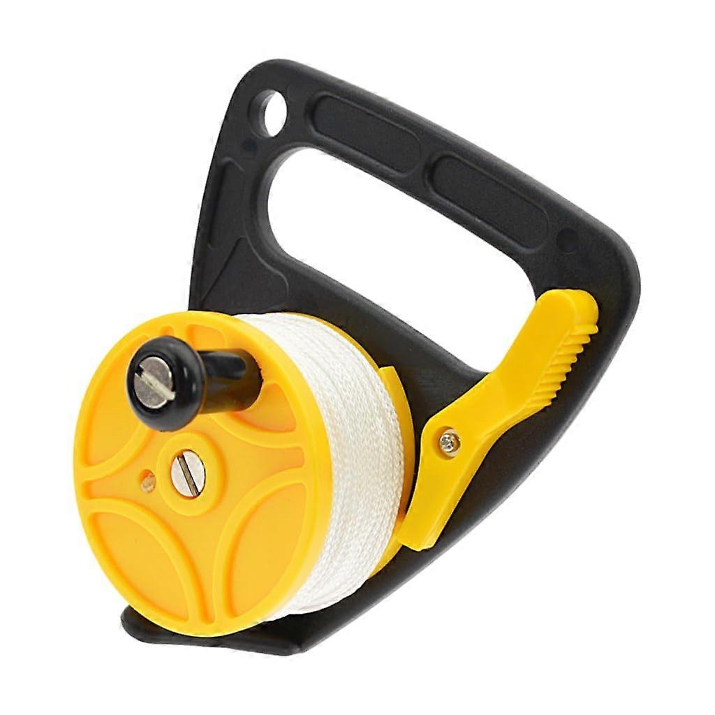 Diving Reel with Thumb Stop and Ratchet for Underwater and Cave Drift Diving, Durable, Lightweight, 100m Line