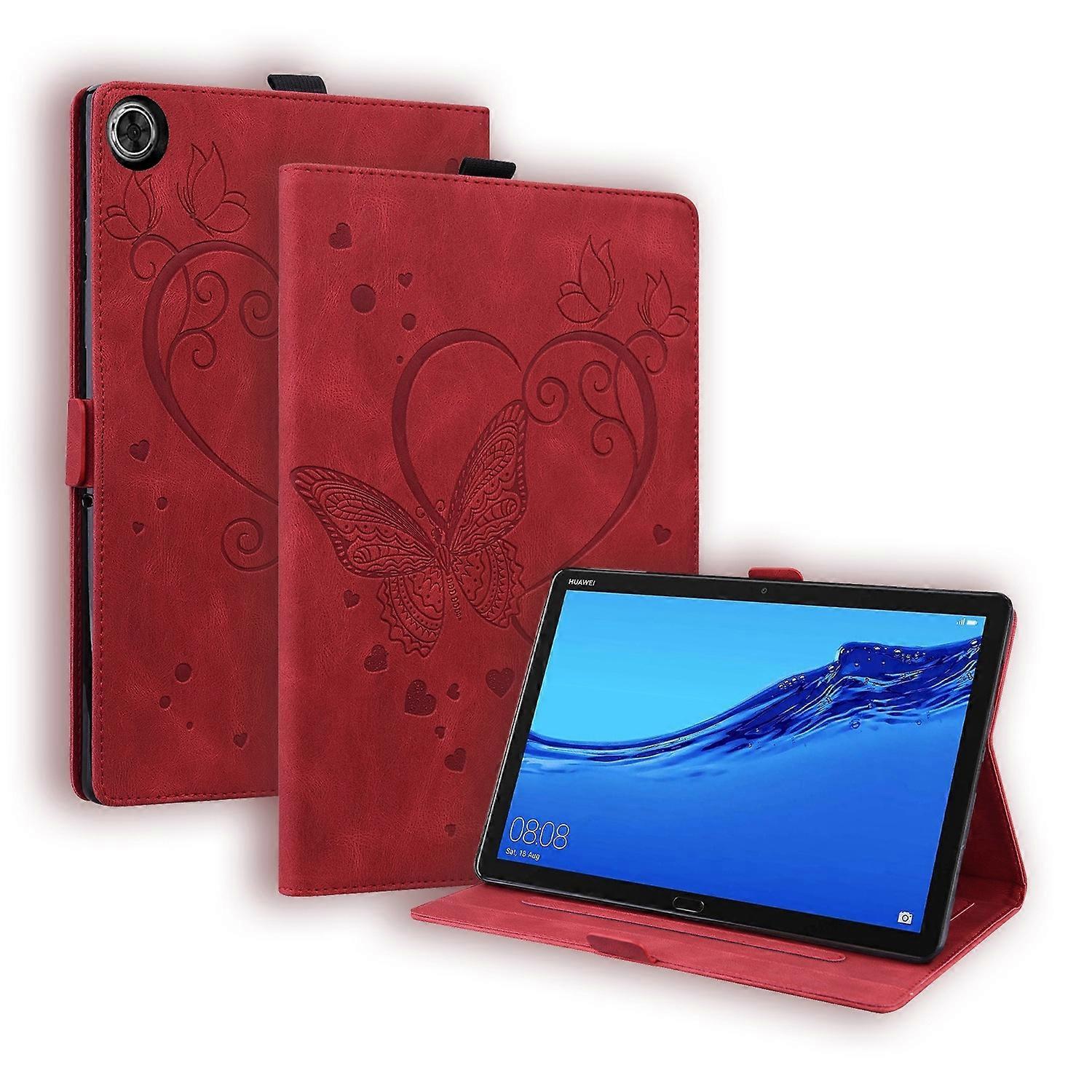 Love Butterfly Embossed Leather Tablet Case