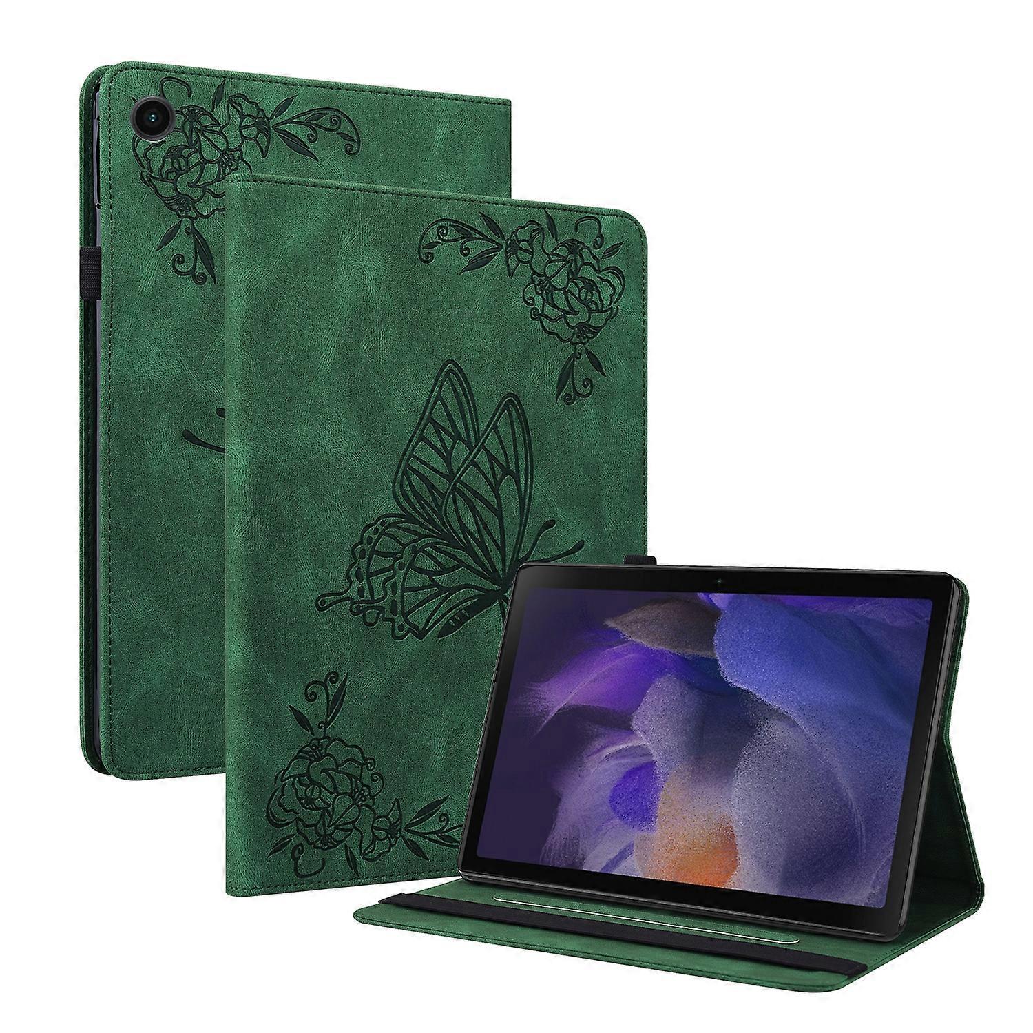 For Realme Pad Butterfly Flower Embossed Leather Tablet Case