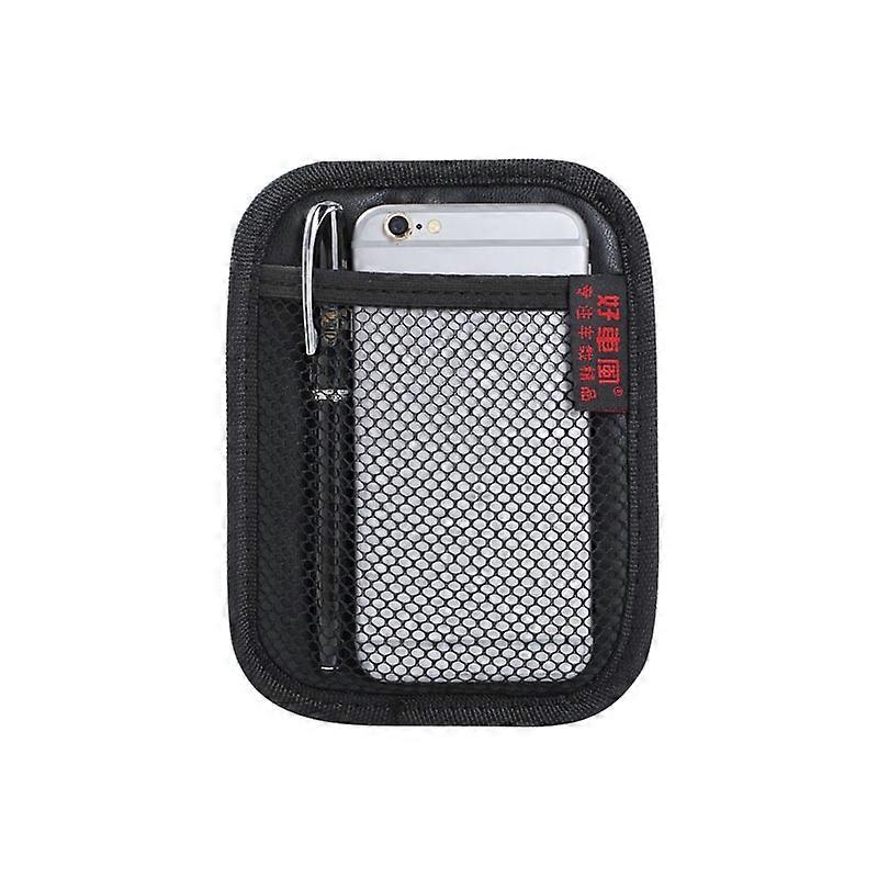 Microfiber Leather Car Mobile Phone Sticky Storage Net Bag
