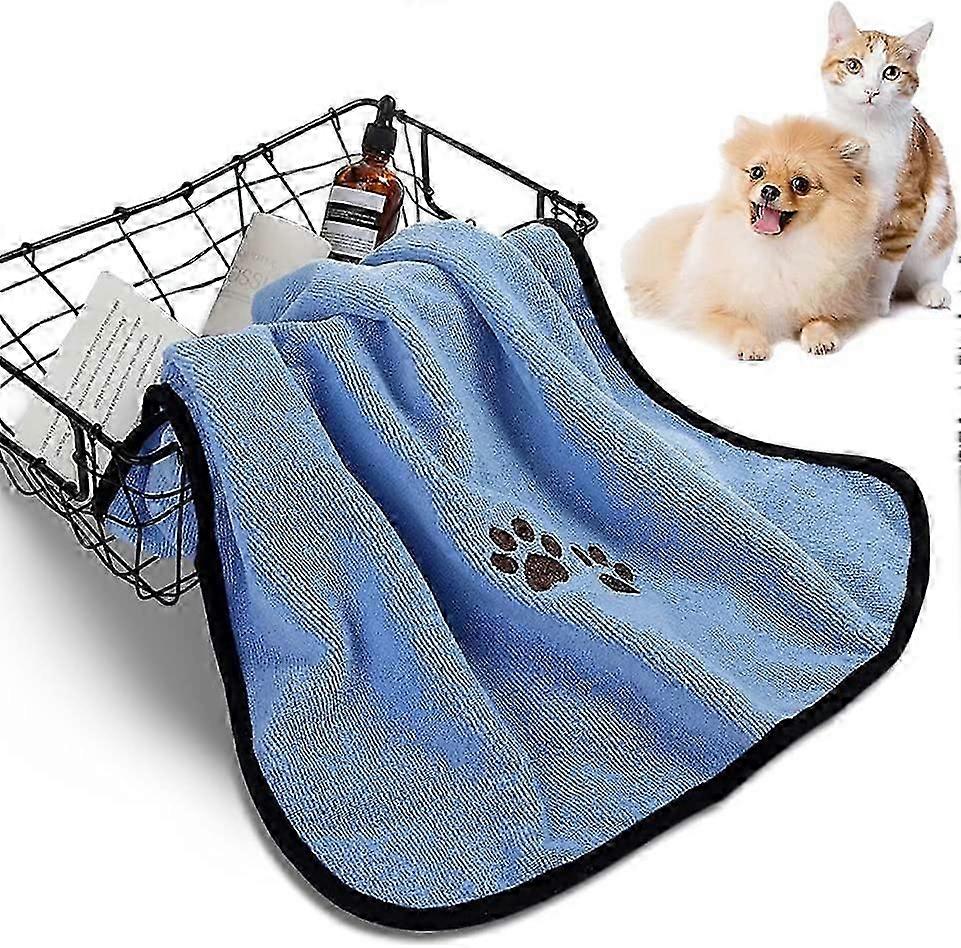 50 x 90 cm Absorbent Soft and Comfortable Microfiber Dog and Cat Bath TowelBlue