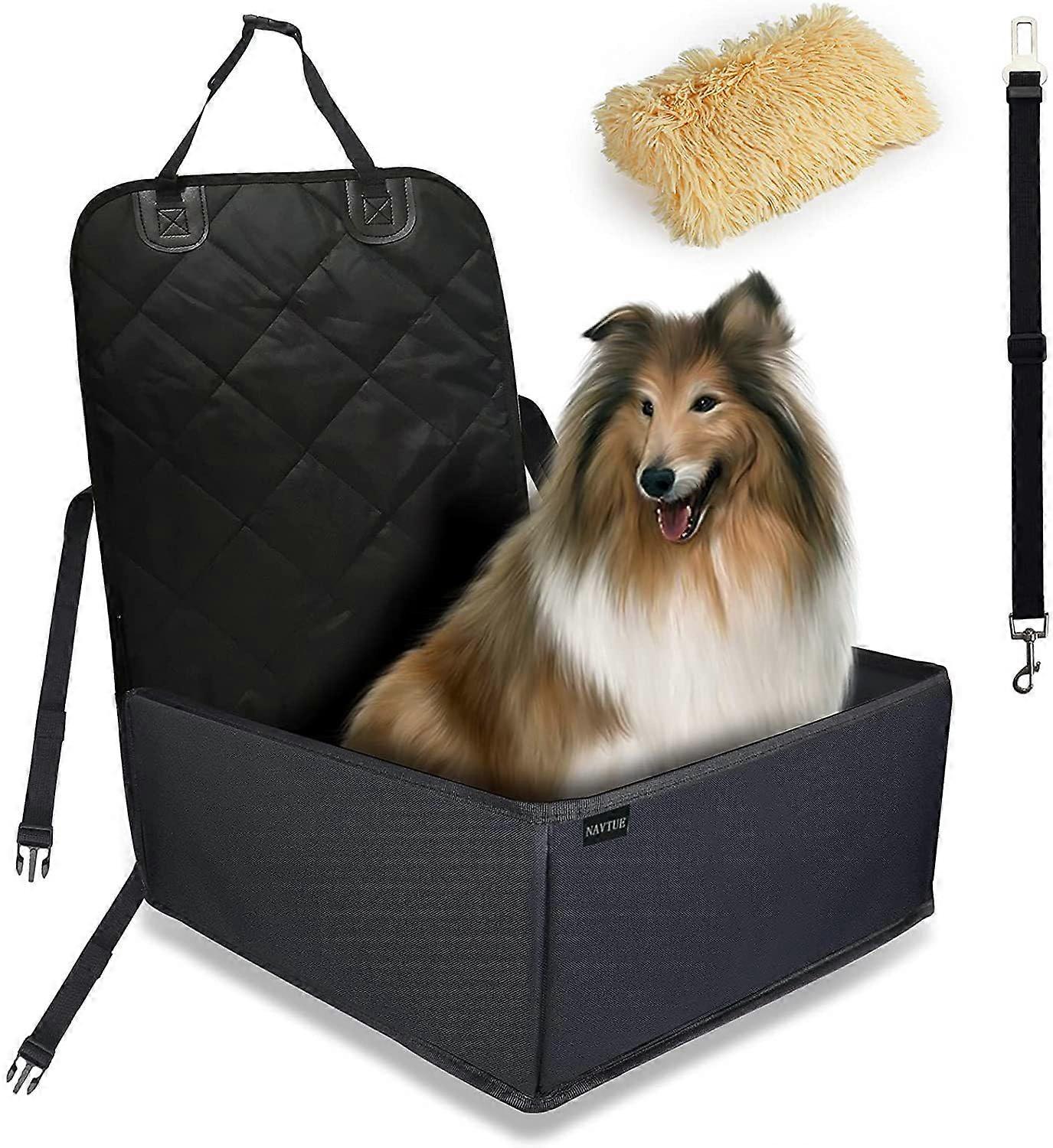 Secure Dog Car Seat for Small Medium Dogs, Travel Pet Carrier with Adjustable Straps, Easy to Install, Durable Material