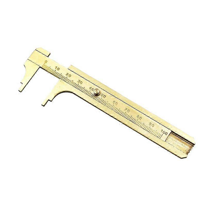 Vernier Caliper Tools Mini Brass Vernier Caliper (100mm Single Scale Brass Ruler)