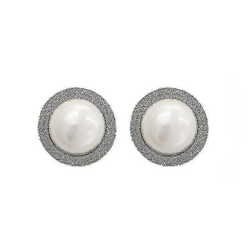 Round Faux Pearl Ladies Earrings