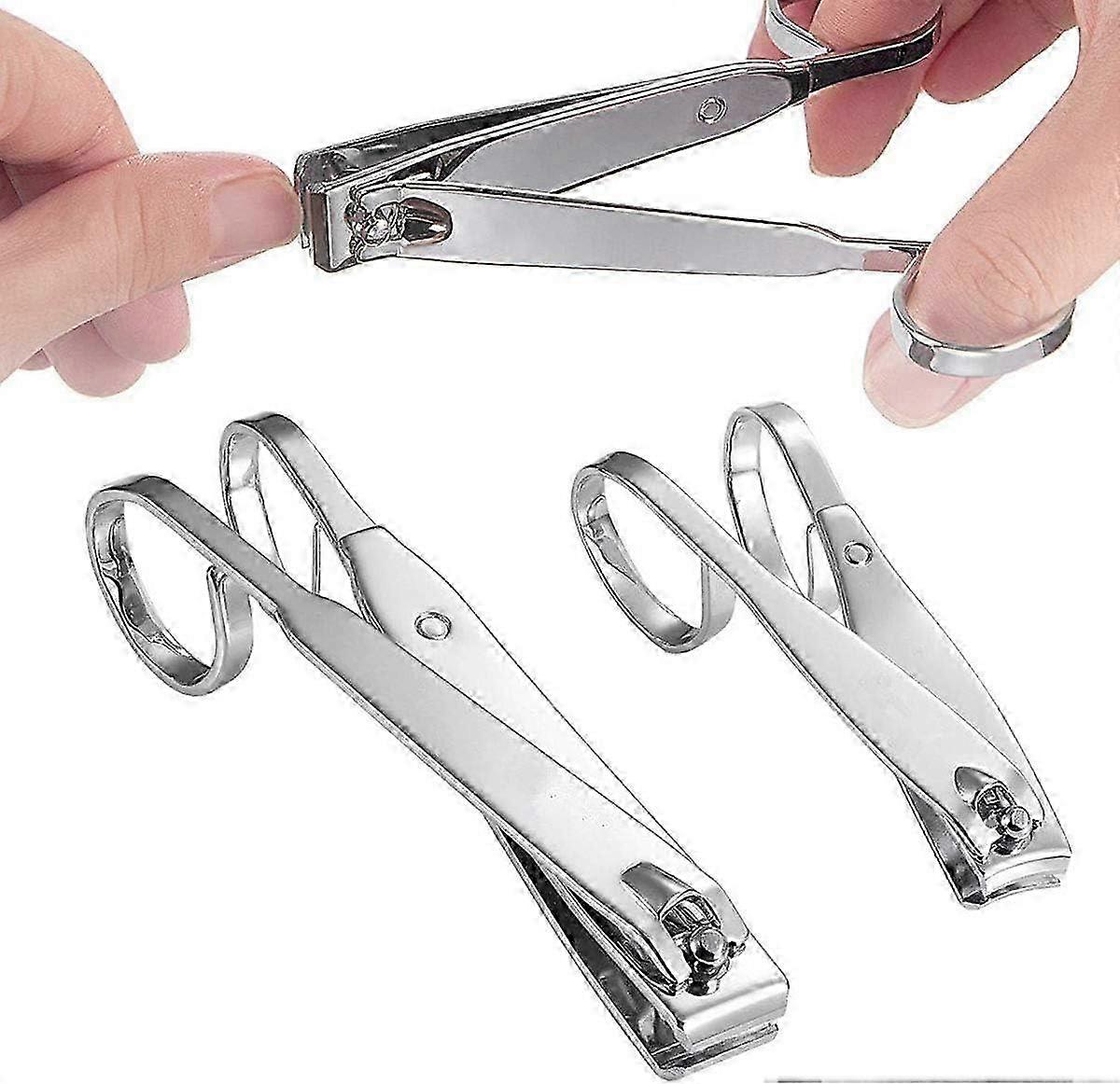 Coupe-ongles, ensemble de coupe-ongles à poignée, coupe-ongles et à ongles en acier au carbone pour les personnes âgées longue ha