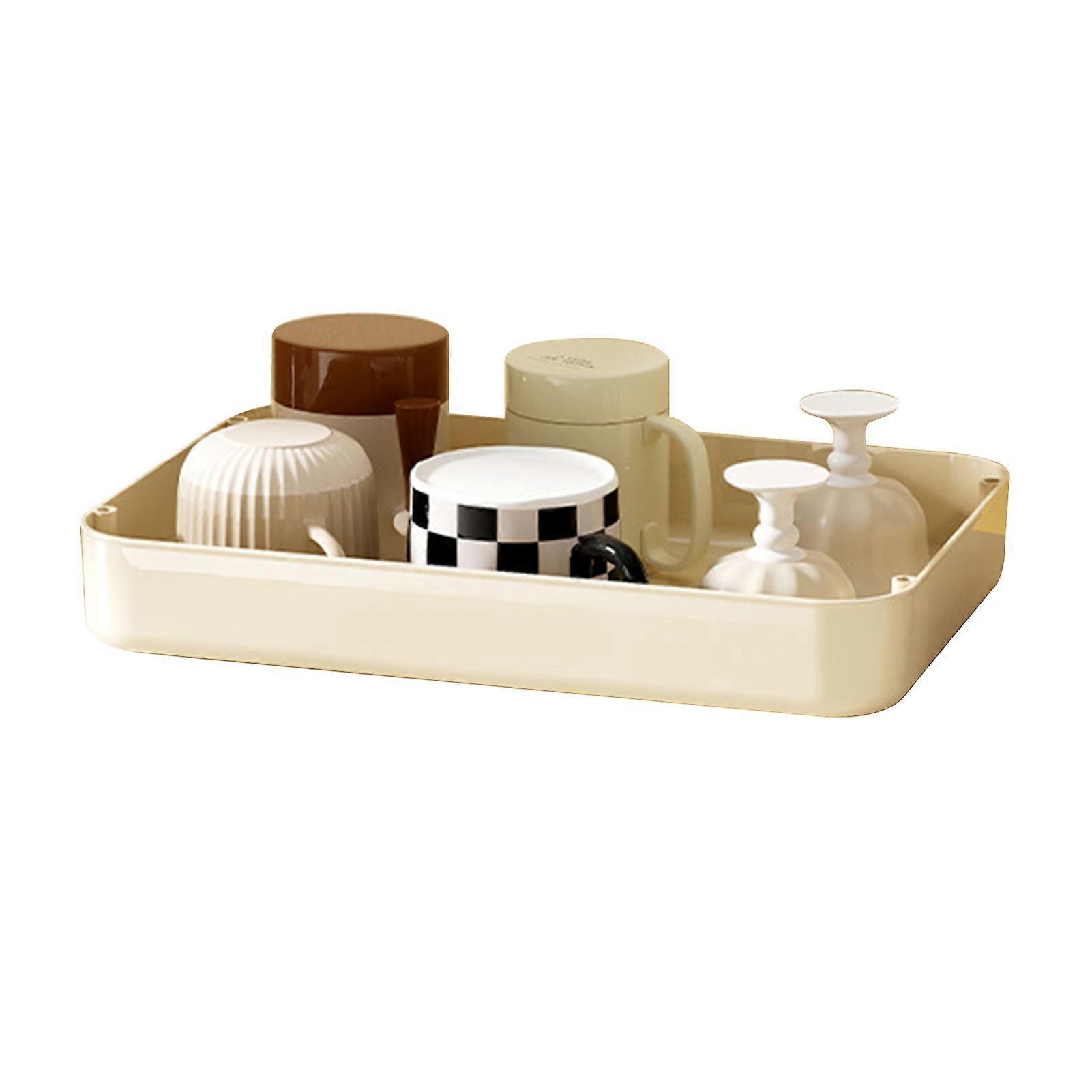 Desktop Storage Rack Large Capacity Cup Holder with Draining Tray for Kitchen