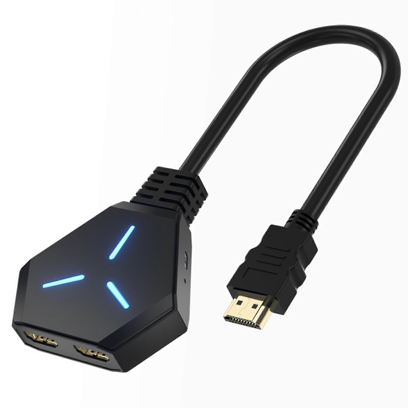 HDTV Splitter Video Converters 2 in 1 Out 4K@30hz Switchers for Double Monitors Duplicated Laptops HDTV Projectors