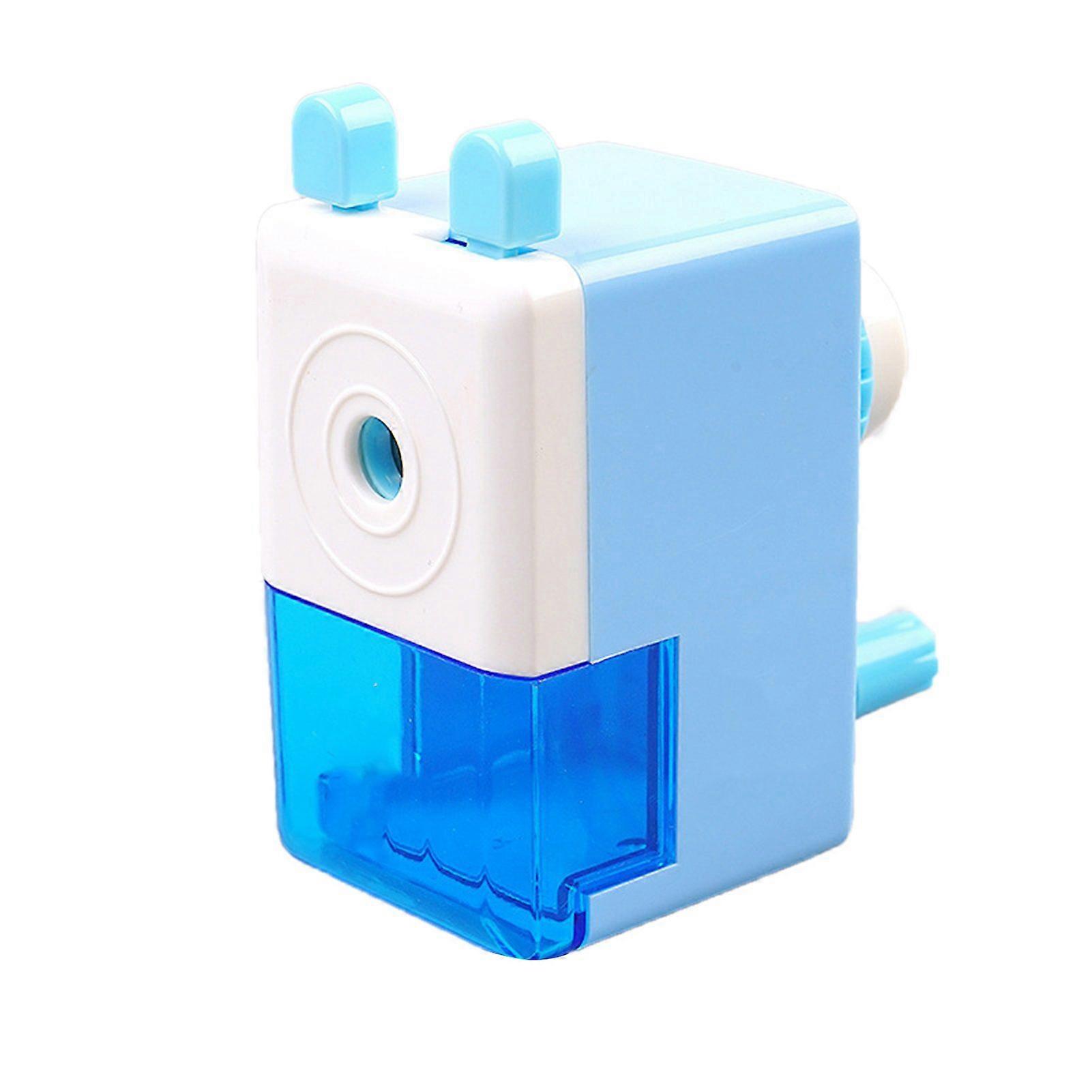 Pencil Sharpener Mini Cute Hand Cranked Pencil Sharpener for Primary Secondary School StudentsBlue