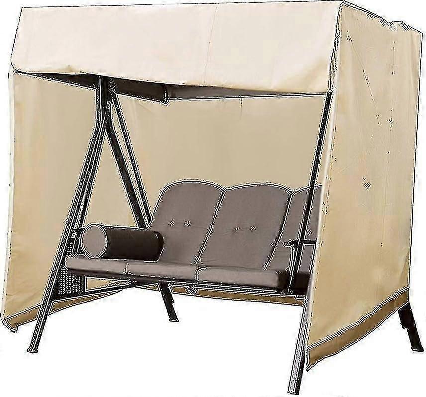 סט נדנדה חיצוני לגינה עמיד למים 3 מושבים, נדנדה בד אוקספורד נגד UV ומגן