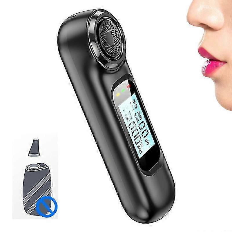 AM01 High Precision LCD Screen Breath Blowing Alcohol Concentration Tester USB Charging Non-contact