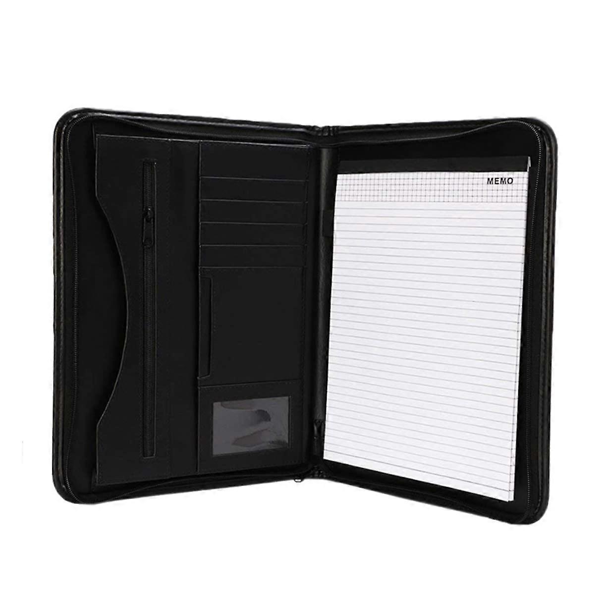 Multi Function Business Zipper Folder PU Organizer for Office Supplies, Document Storage, Clipboard for Home, School, Professionals