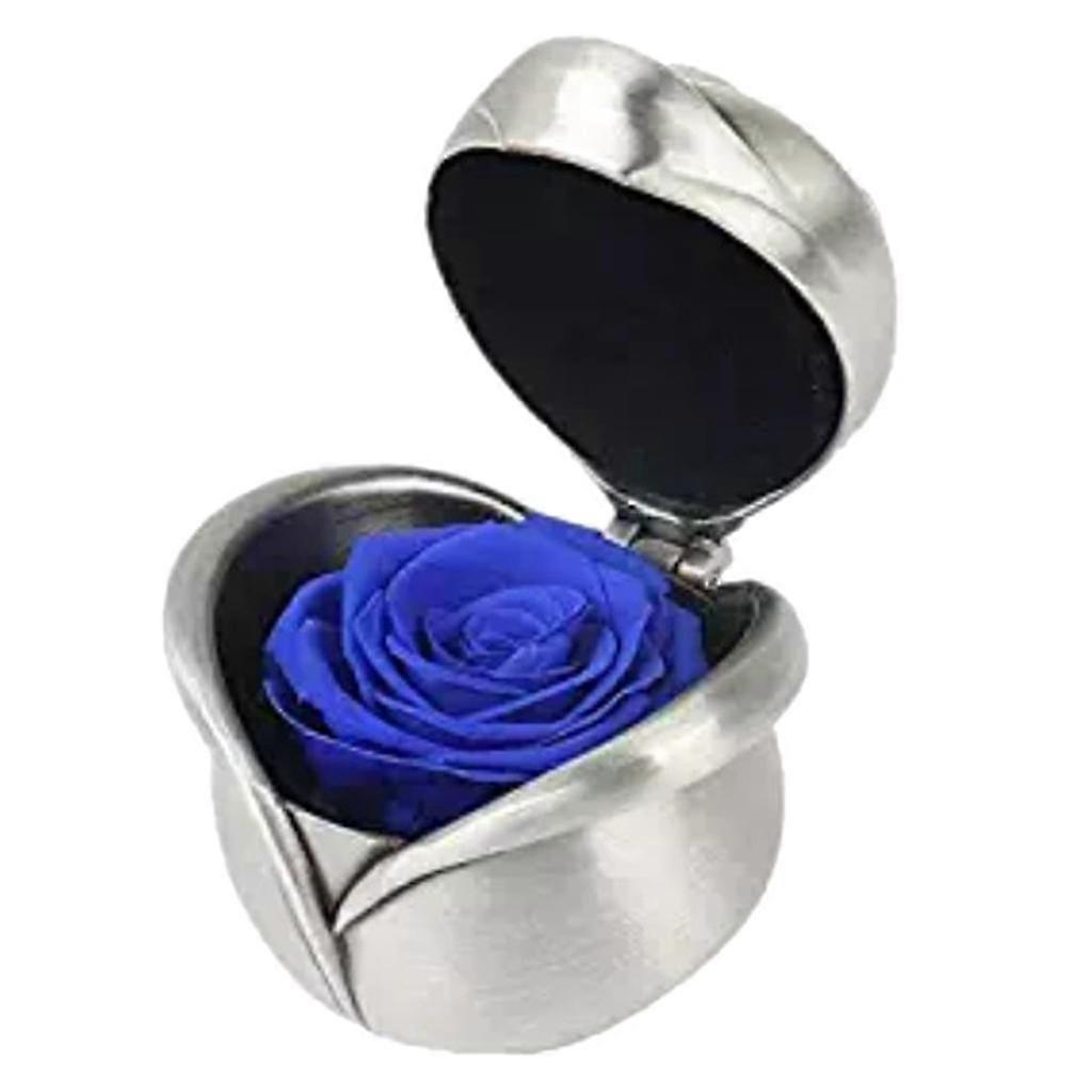 Proposition de mariage Boîte de bague fleur préservée faite à la main Immortelle Rose présente F