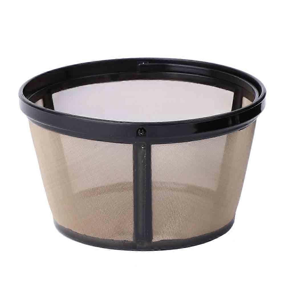Reusable 10-12 Cup Coffee Filter Basket-style Permanent Metal Mesh Tool BPA Free Gold