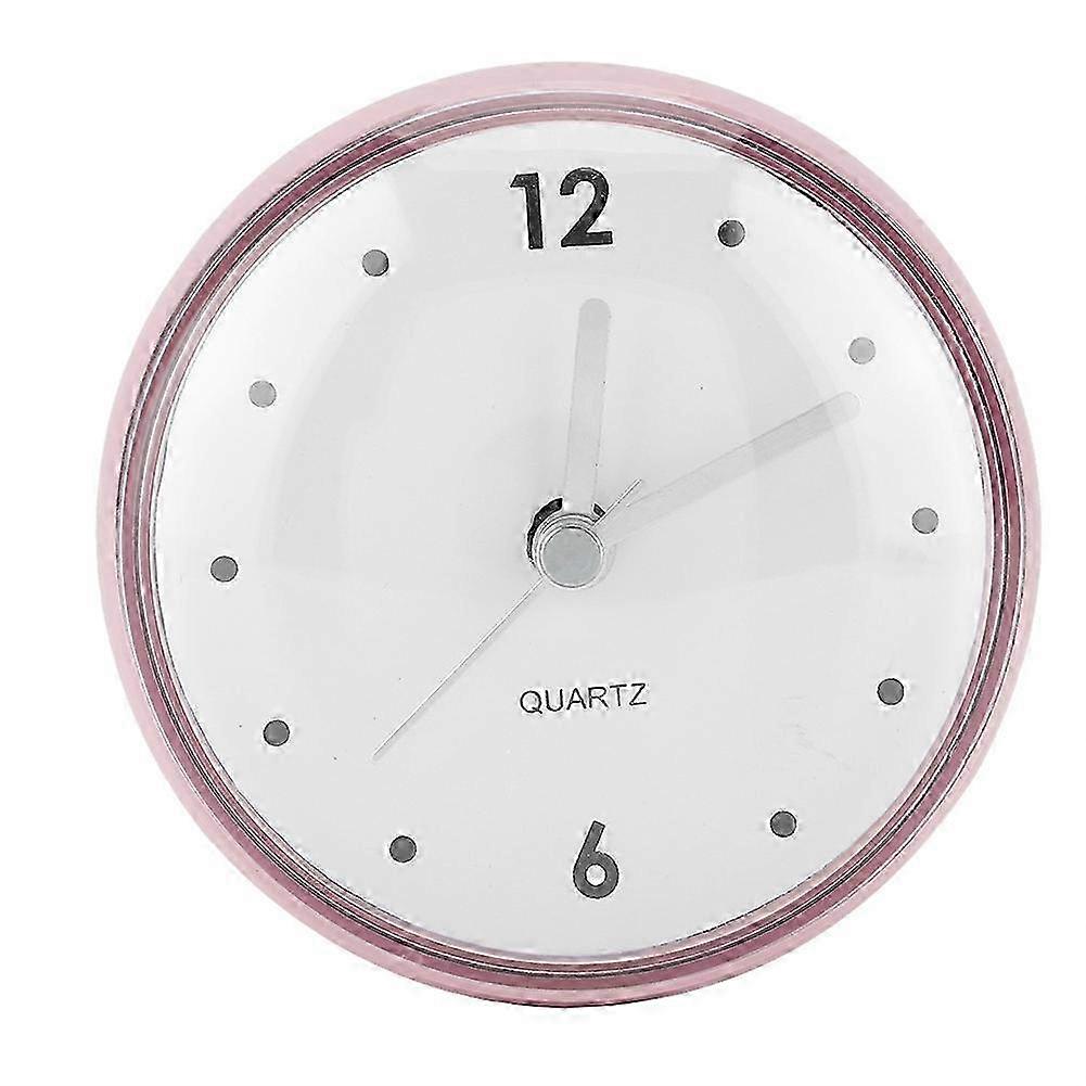 Mini Round Suction Cup Wall Clock for Home Bathroom Kitchen Timer