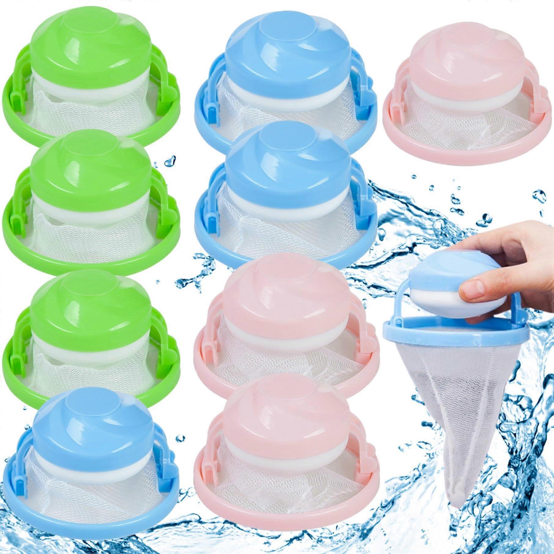 Pet Hair Remover for Laundry, 9pcs Reusable Fine Mesh Lint Catchers for Washing Machine, Compatible with All Fabrics