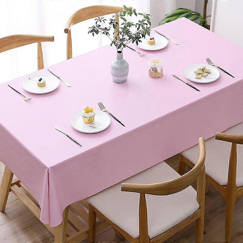 Oilcloth Table Linen Tablecloth with Stain Protection, Scald Protection, Washable Tablecloth, Customisable Pink, 140 x 220 cm