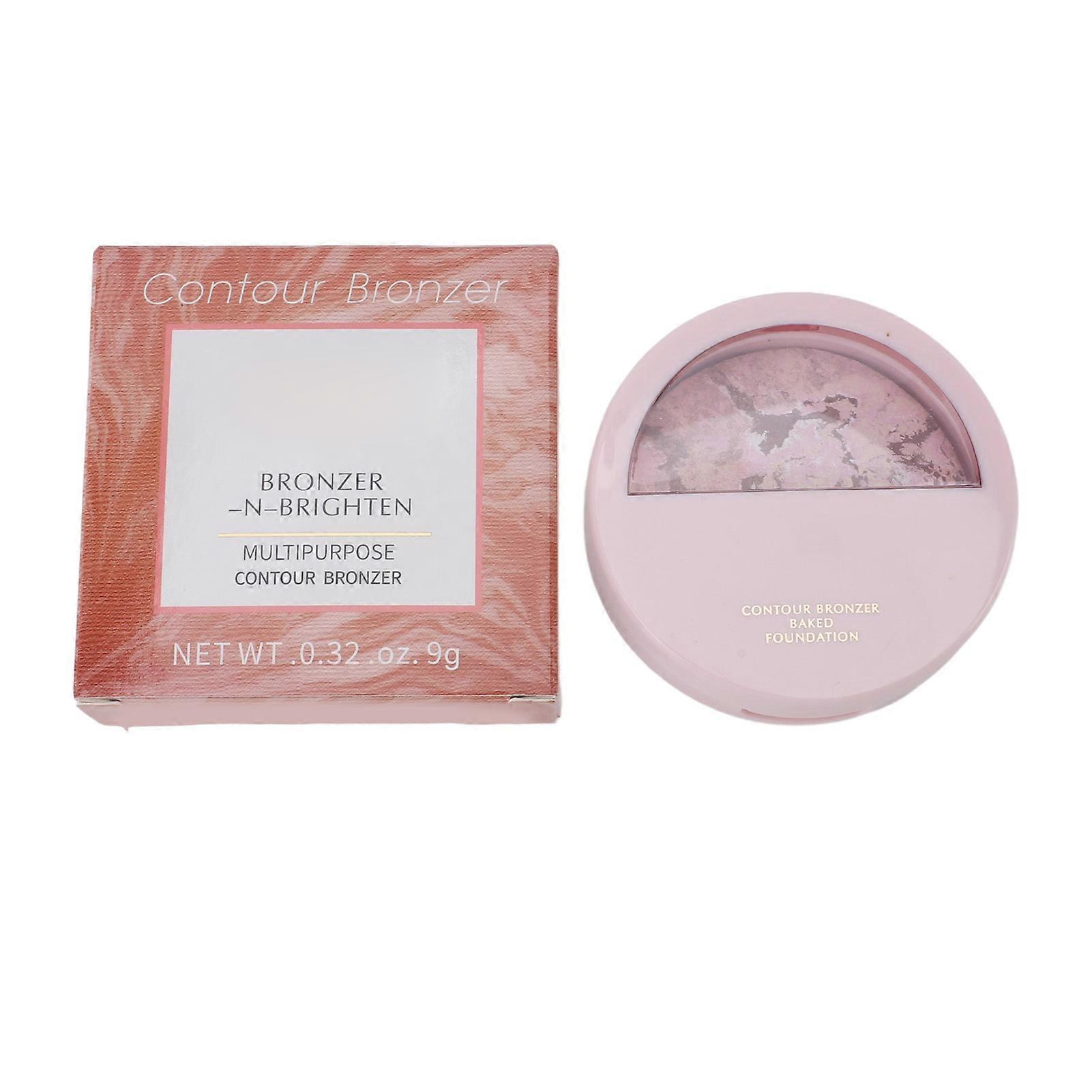 Bronze Setting Powder 9g Cosmetic Marbleized Coverage Moisturizing Bronzing Powder for Highlighting Contour Medium