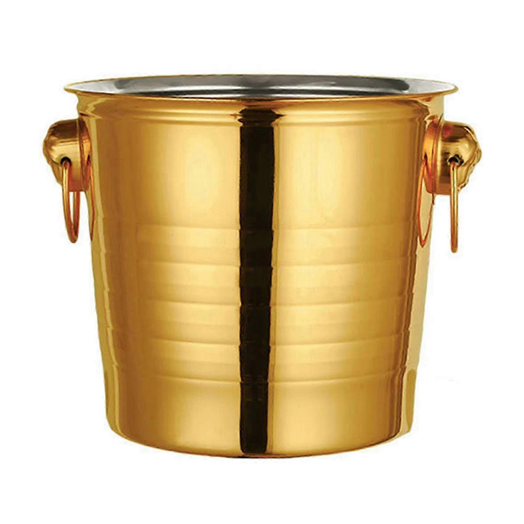3L Thick Head Stainless Steel Ice Bucket for Parties, Suitable for Gold Color Ice Storage