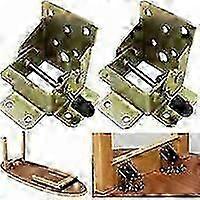 1 Pair 90 Degree Self-Locking Folding Table Leg Extension, Suitable for Various Brands, Foldable Telescopic Design, Hidden Shelf Bracket for