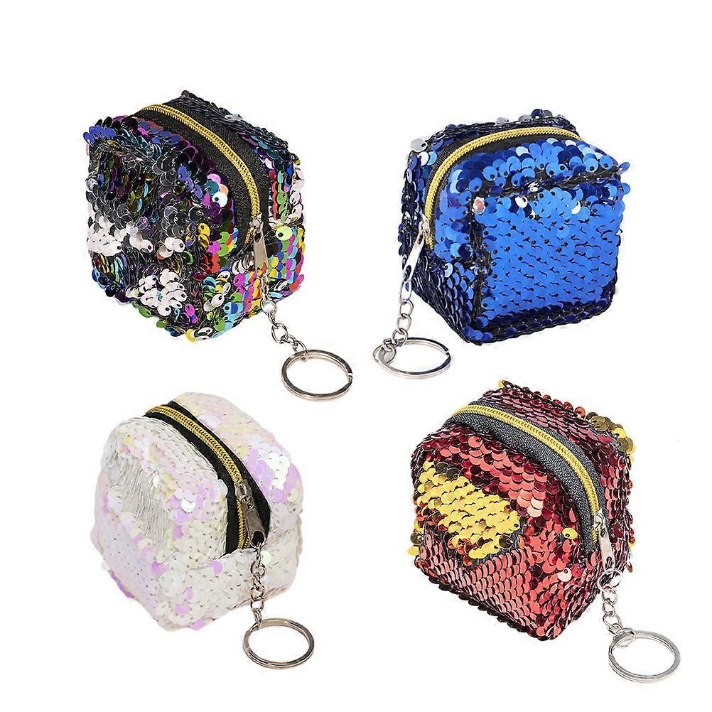 Versatile Change Bag for Storage Assorted Color Plastic Handheld Purse Compact Size 4 Pieces