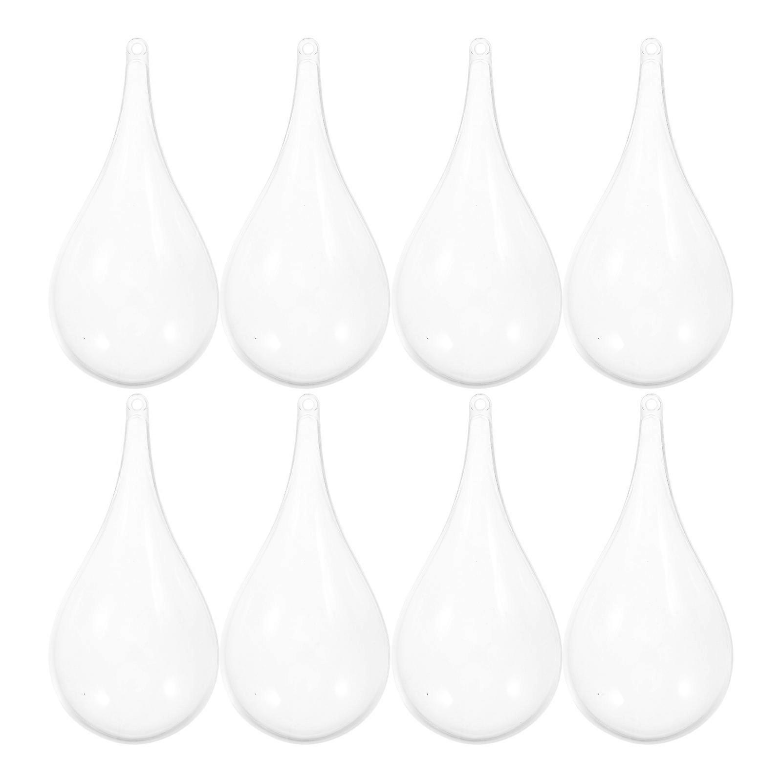 Transparent Fillable Christmas Hanging Balls – Drop Shaped Decorative Ornaments for Trees, Parties, Weddings, and Home Decor – Lightweight Multi