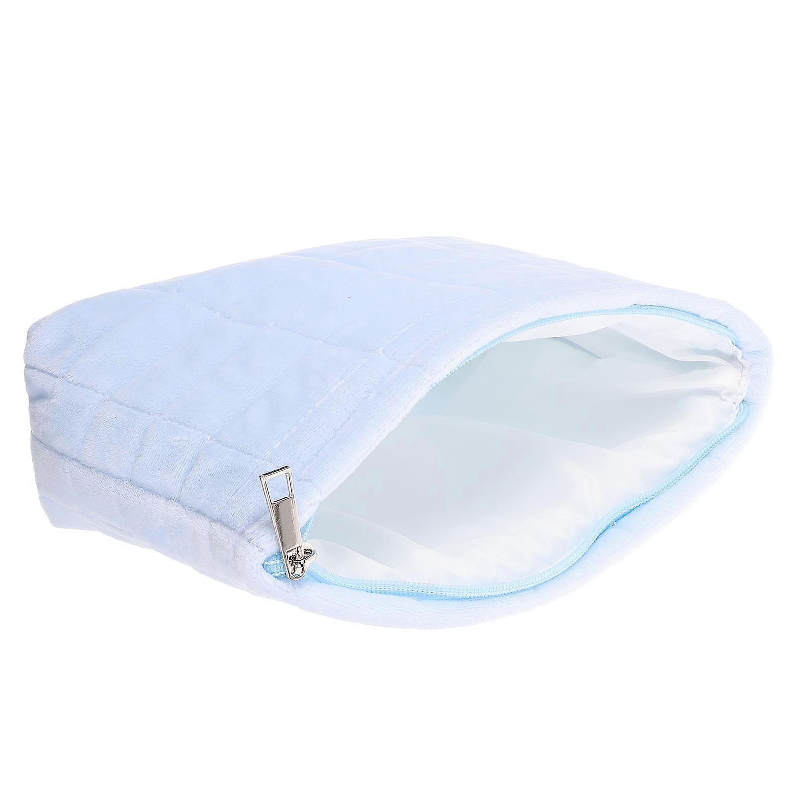 Makeup Storage Bag Cosmetics Organizer Practical Rectangular Sky-Blue 26.5x18x3 Cm 1Pcs