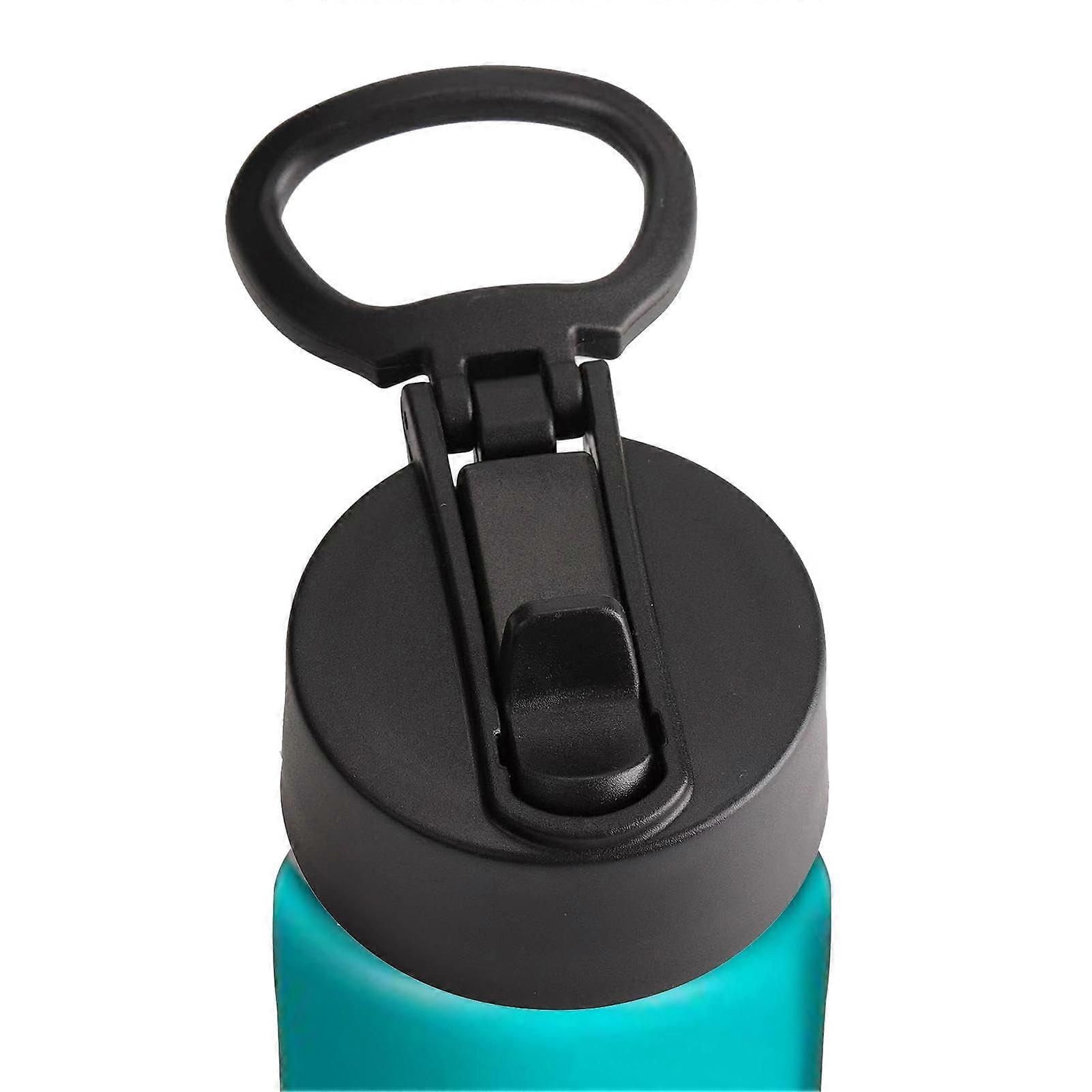 Bottle Tops Straw Lid - Reusable, Leak-proof Water Bottle Stopper with Adjustable Handle for Thermos Cups and Direct Straw Use
