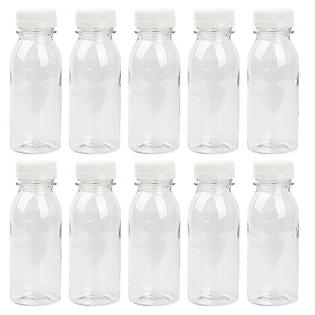 12 Pcs Reusable Smoothie Bottles with Lids - Plastic Drink Containers for Beverages & Party
