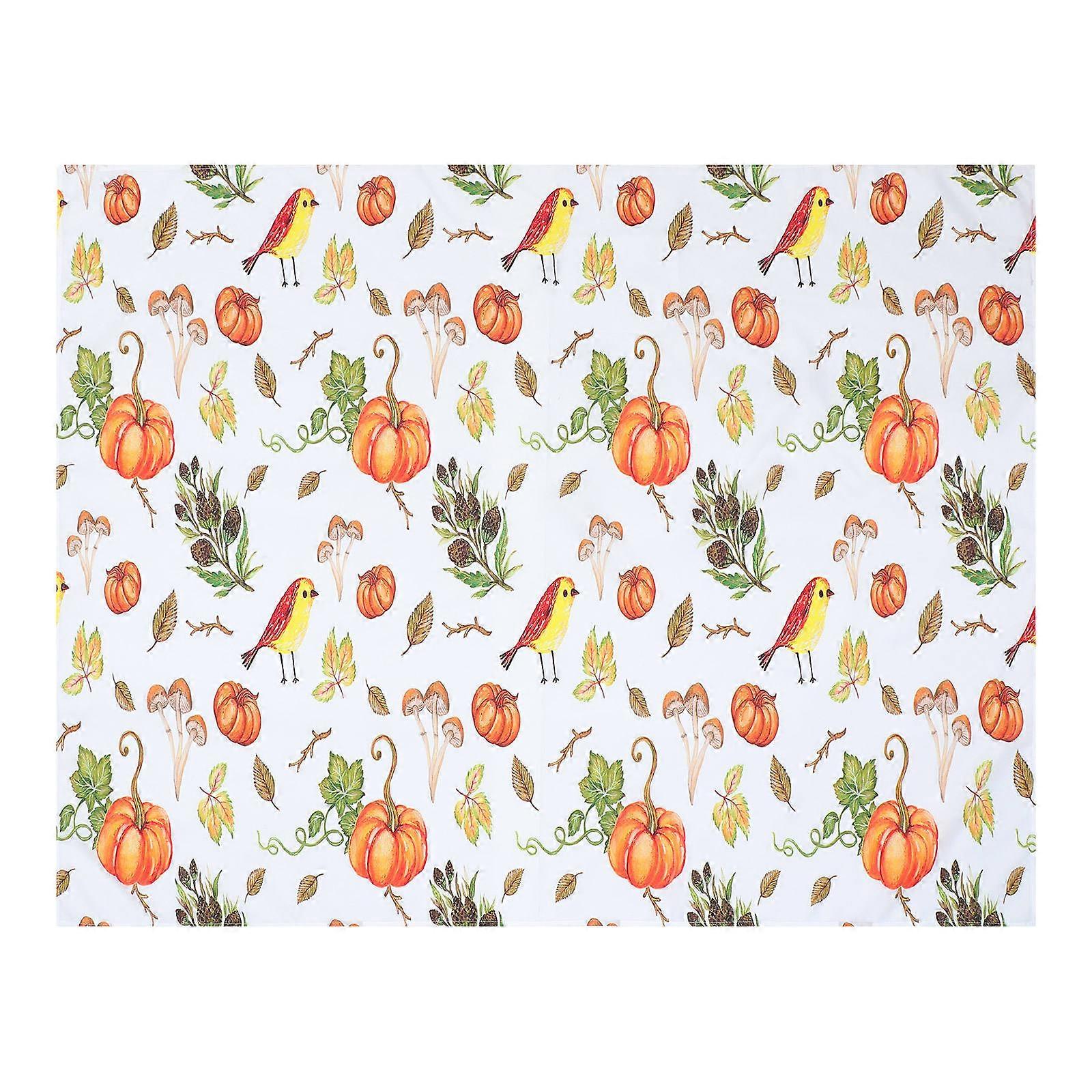 Rectangle Fabric Tablecloth Thanksgiving Day Table Decor Assorted Color 180X140X0.1cm Home Users 1Pcs