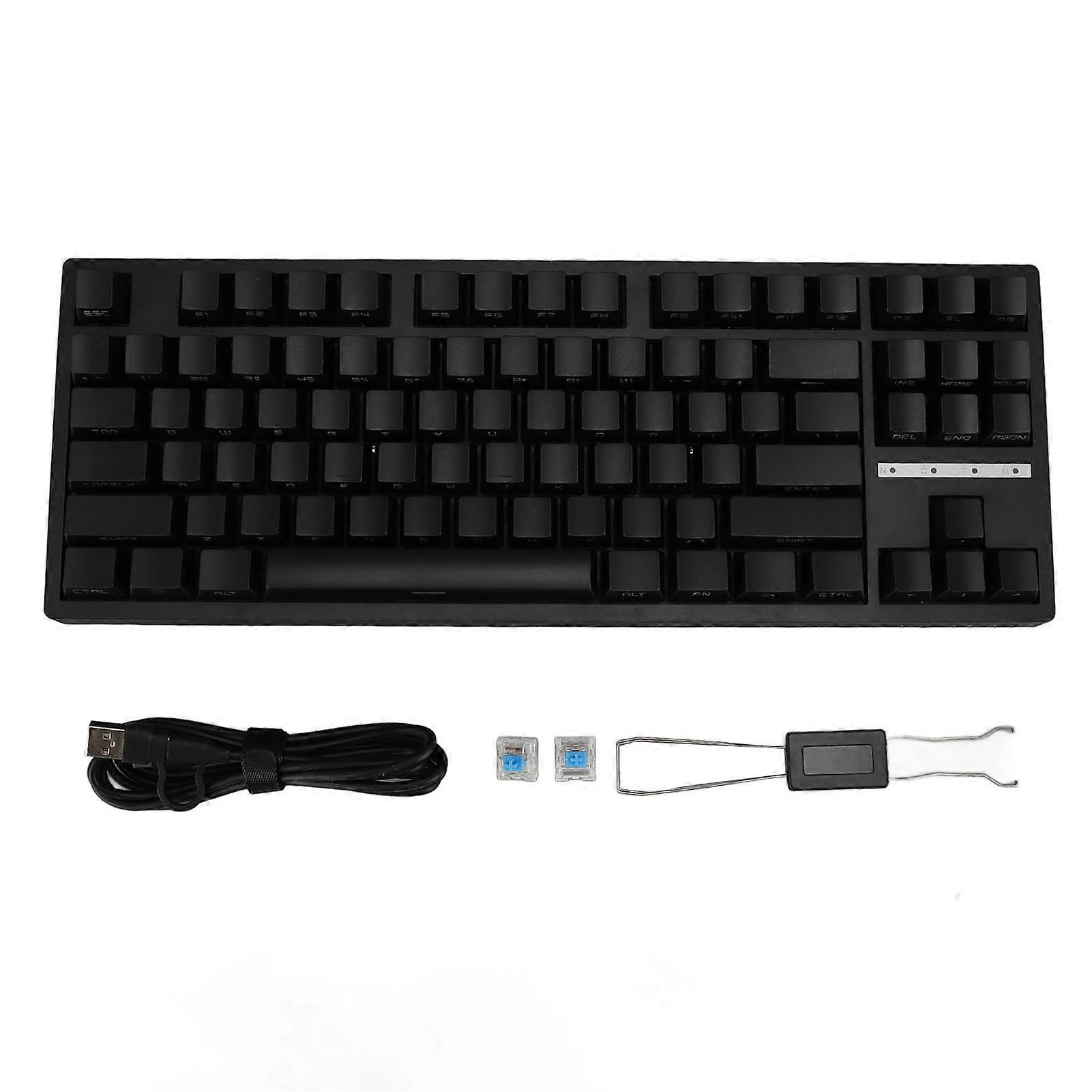 87 Keys Mechanical Gaming Keyboard RGB Backlit 2.4GHz Wireless Bluetooth 3.0/5.0 Type-C Blue Switch Keyboard for PC Laptop