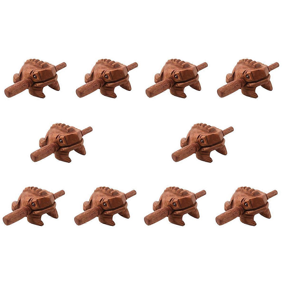 Carved Croaking Wood Percussion Musical Wood Frog Tone Block Toys