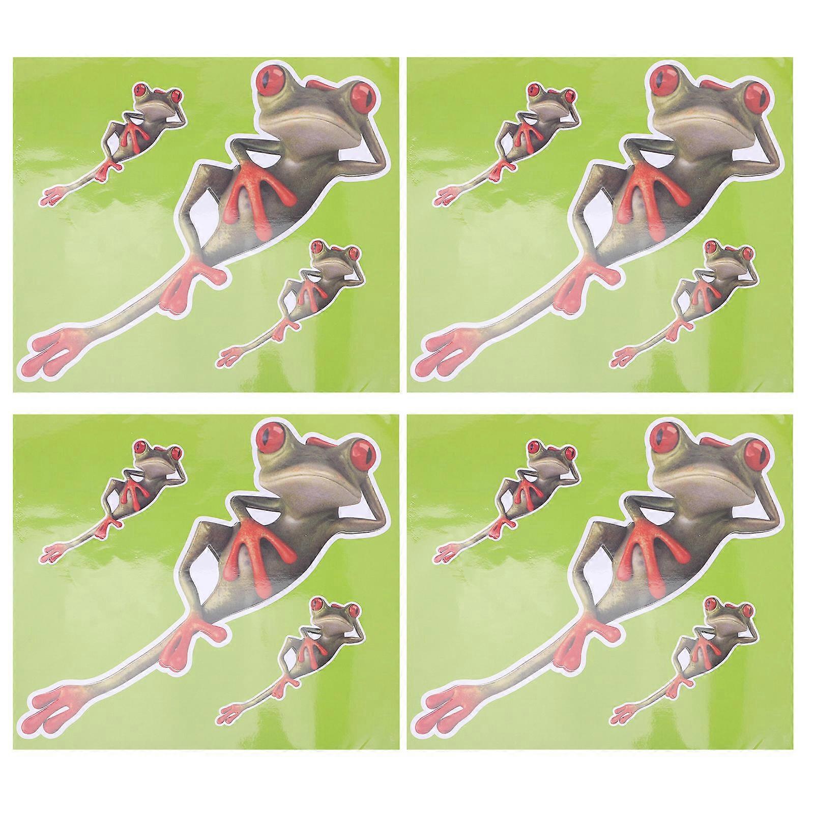 車両装飾ステッカー車のデカールカエル愛好家車のインテリア愛らしいカエルの形4個