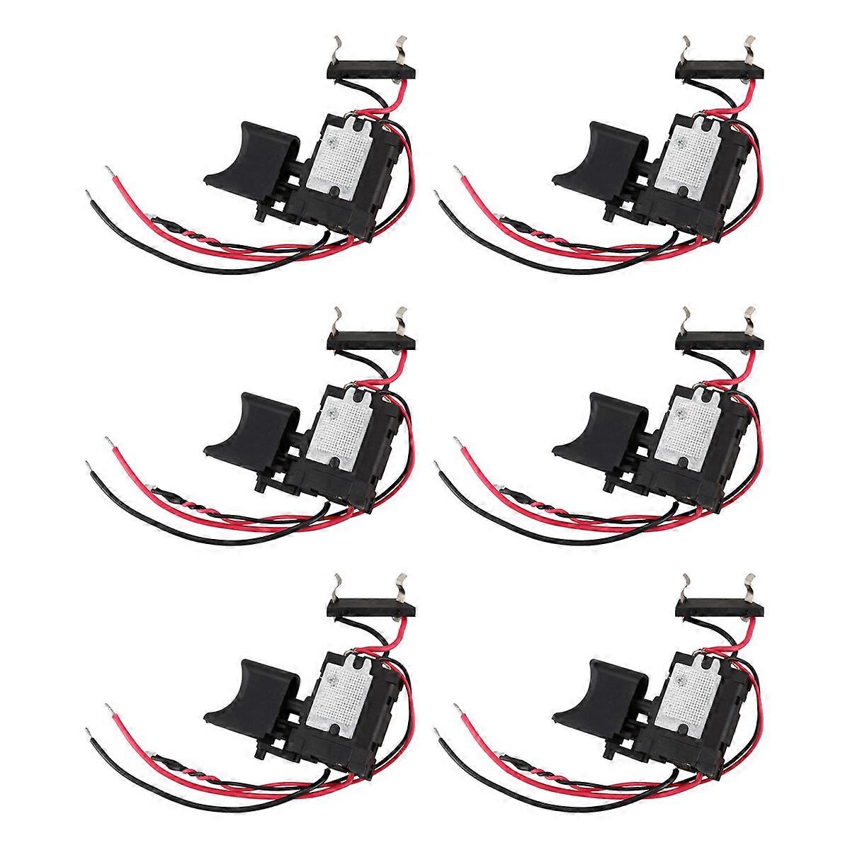 6X 7.2 V - 24 V Lithium Battery Cordless Drill Switch Speed Control Trigger Switch with Small Light