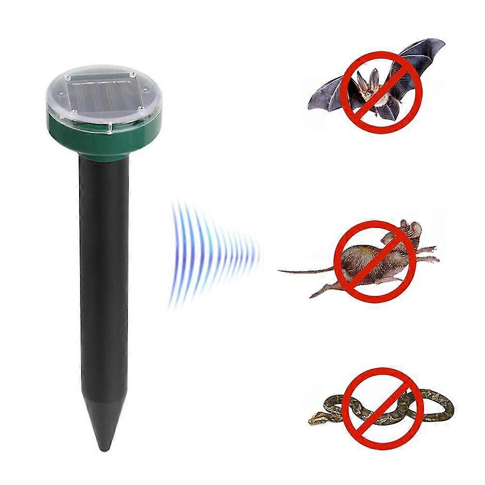 Solar Mole Repellent Sonic Deterrent Repeller Snake Rodent Pest Control