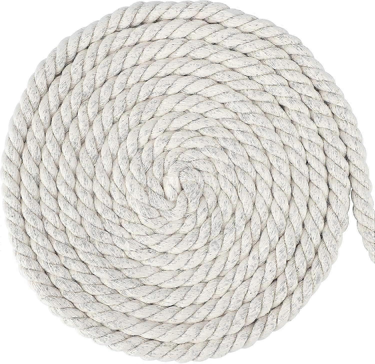 10M White Cotton Rope for Macrame DIY